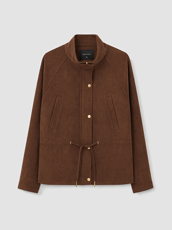 LCW EVERYDAY Mock Neck Suede Look Women's Jacket