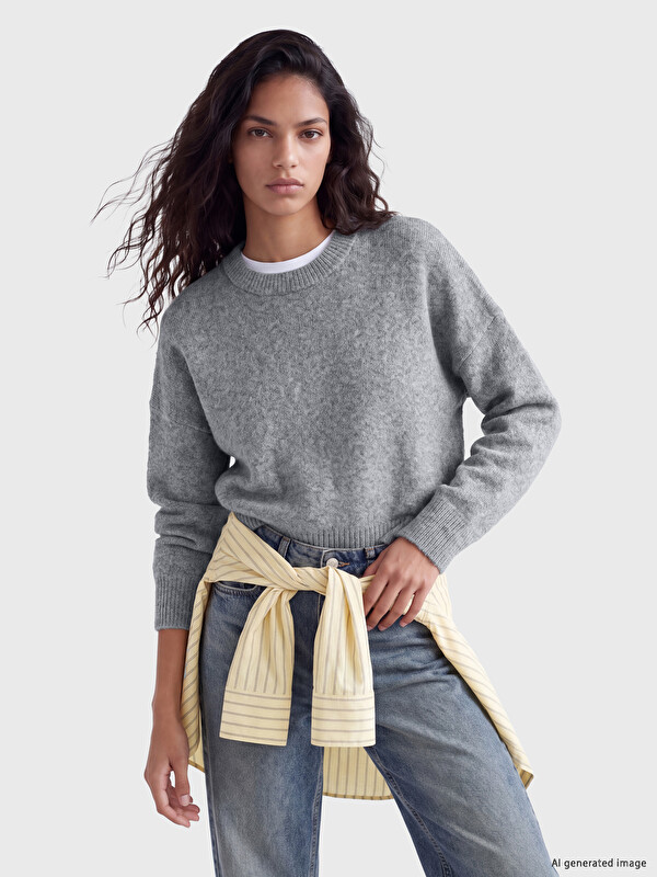 XSIDE Oversize Wool Blended Women's Knitwear Sweater
