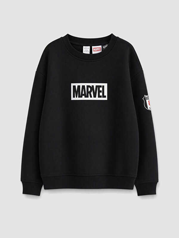 LCW Kids Marvel Beşiktaş Lisanslı Erkek Çocuk Kalın Sweatshirt