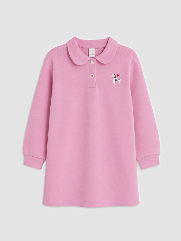 LCW Kids Rochie imprimată cu guler polo pentru fete