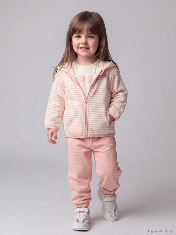 LCW baby Set i printuar 3-pjesësh për foshnja vajza