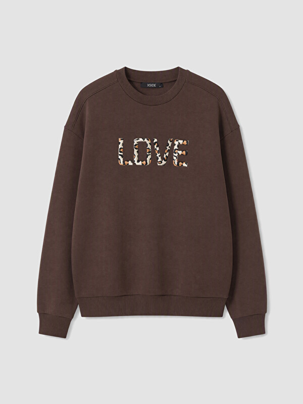 XSIDE Bluzë sportive e trashë oversize me print leopardi për gra