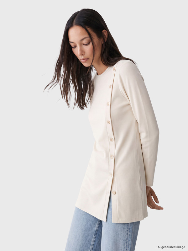LCW EVERYDAY Decorative Buttoned Soft Touch Women's Tunic