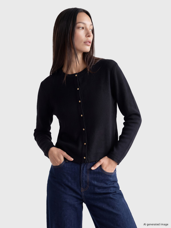 LCW EVERYDAY Crew Neck Women's Cardigan