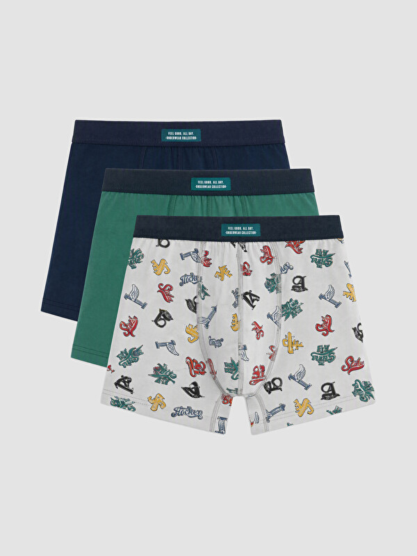 LC WAIKIKI Regular Pamuklu Erkek Boxer 3'lü