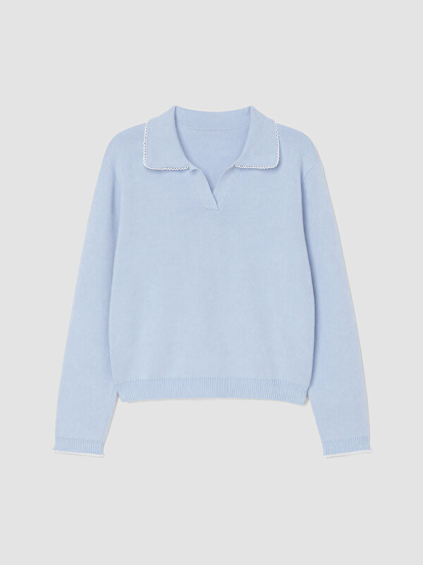 LCW Comfort Polo Yaka Kadın Triko Kazak