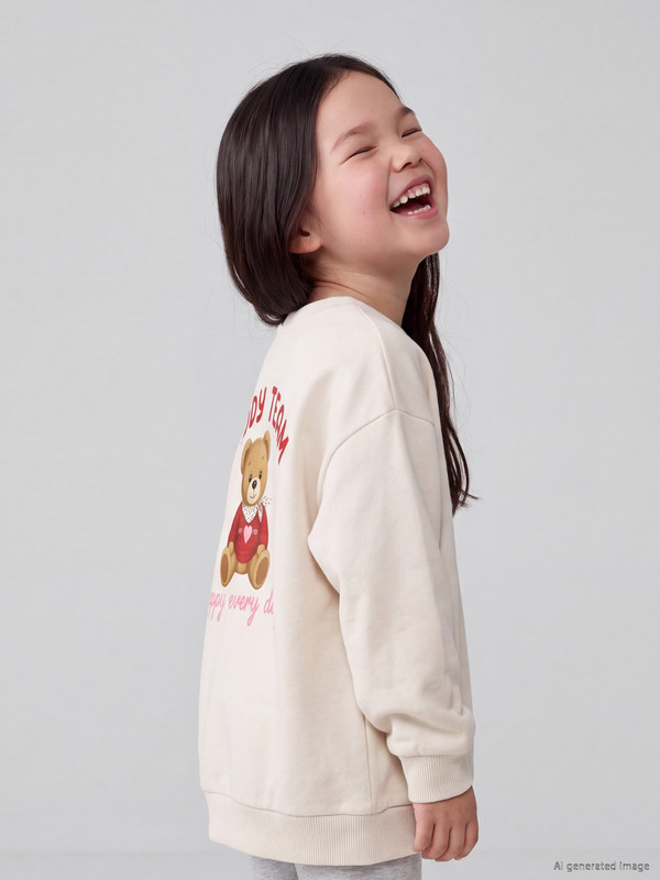 LCW Kids Baskılı Kız Çocuk Sweatshirt