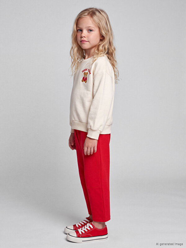 LCW Kids Teddy Bear Printed Girls' Set