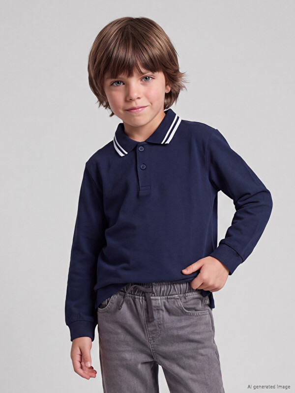 LCW Kids Polo Yaka Erkek Çocuk Tişört