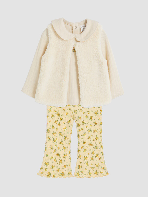LCW baby Baby Girl Ecru Set