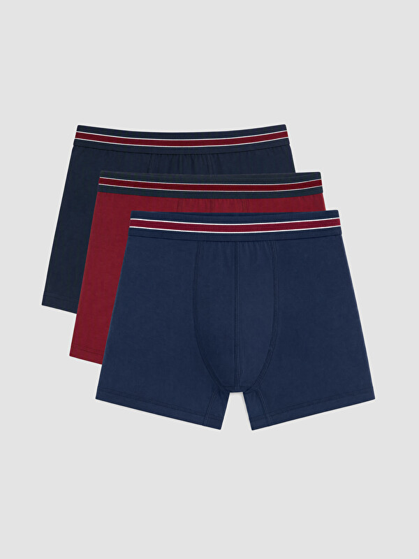 LC WAIKIKI Pamuklu Esnek Erkek 3'lü Boxer Paket