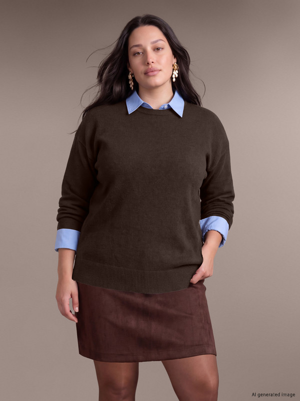 LCW Curve Plus Size Wool Blended Women's Sweater