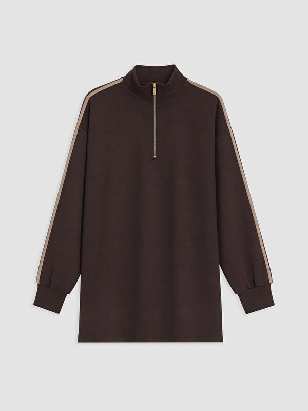 LCW EVERYDAY Striped Soft Touch Women's Sweatshirt Tunic