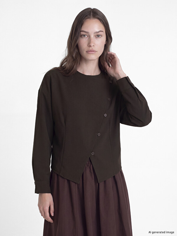 LCW Modest Asimetrična bluza na kopčanje