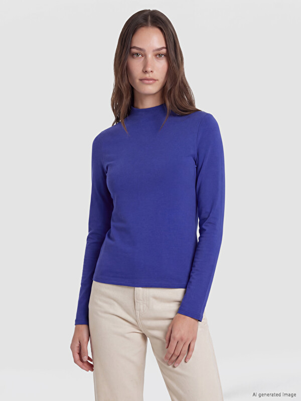 LCW Modest Dik Yaka Kadın Body