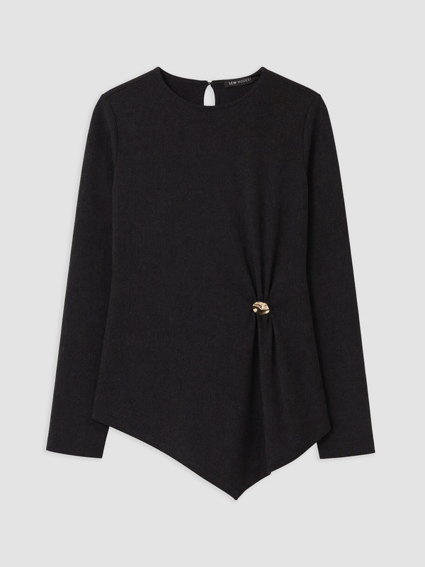 LCW Modest Woman Black Blouse