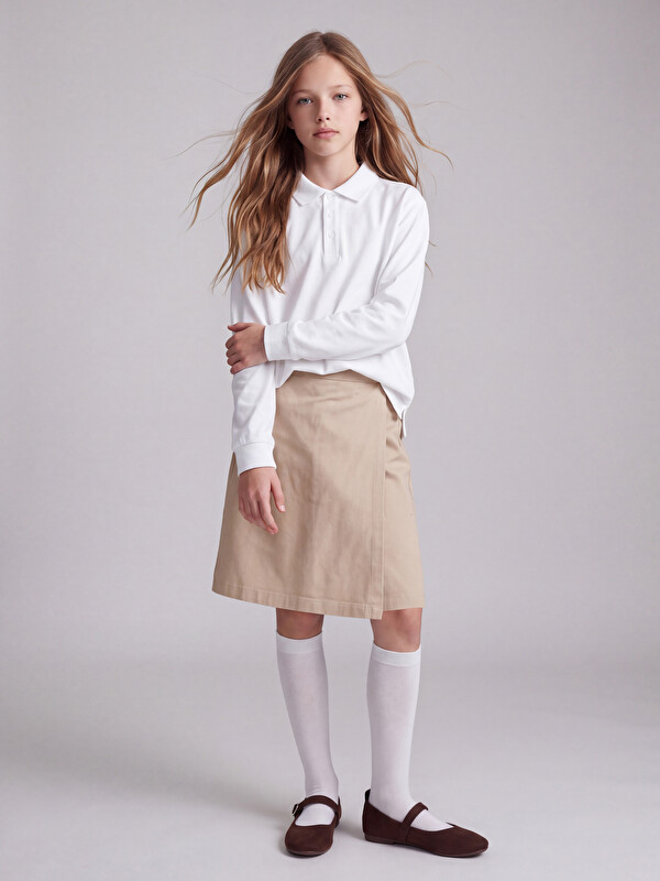 LCW Kids Elastic Waist Girls' Skort