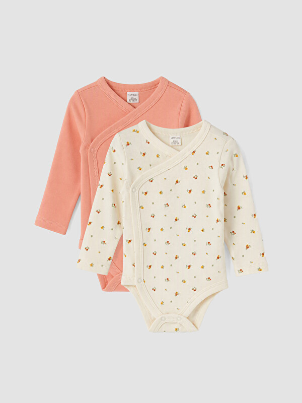LCW baby 2'li  Kız Bebek Çıtçıtlı Body