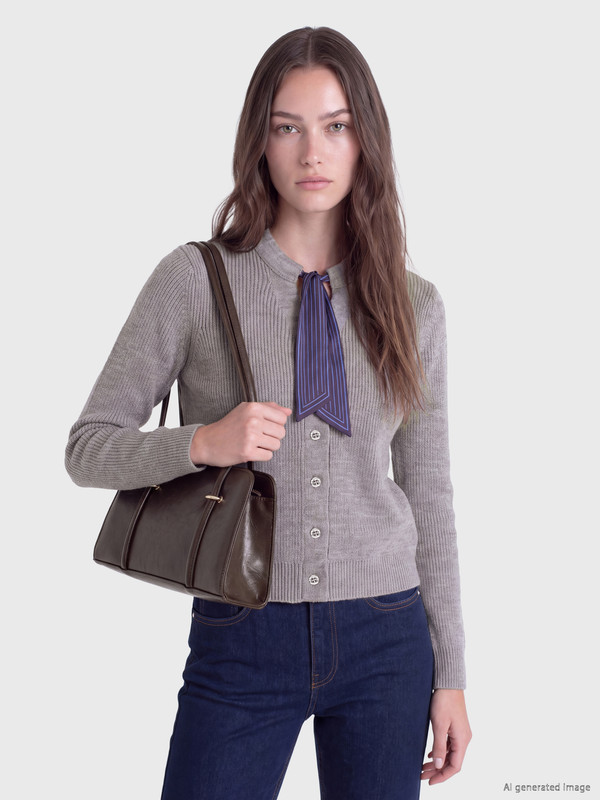 LCW Modest Scarf Collar Women's Knitwear Cardigan