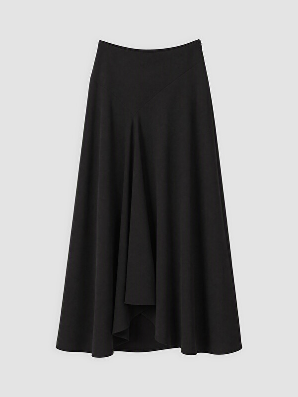 LCW Vision Waist Zippered Asymmetric Cut Skirt
