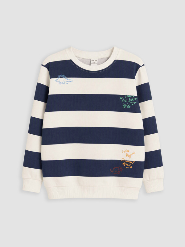 LCW Kids Çizgili Erkek Çocuk Kalın Sweatshirt