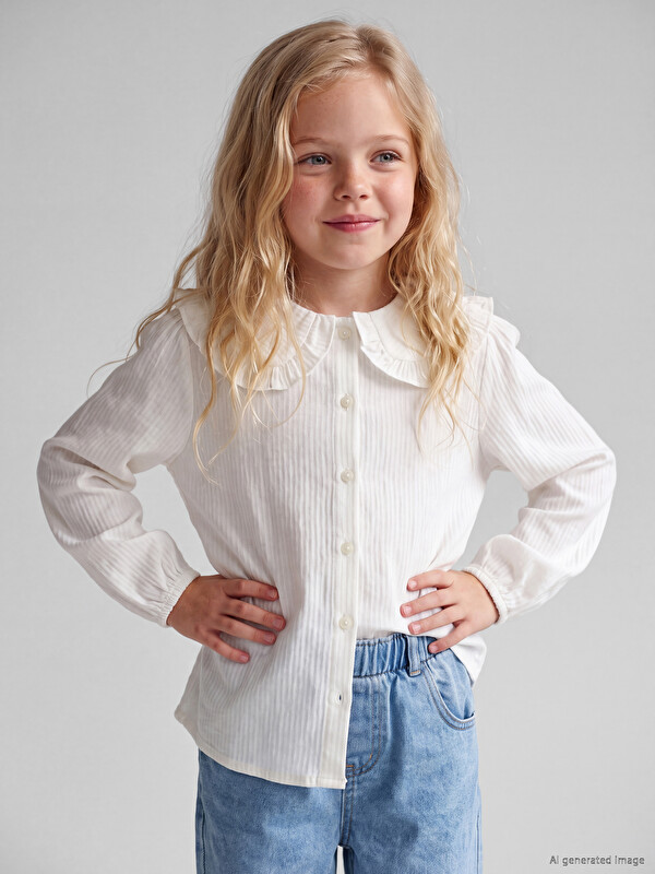 LCW Kids Peter Pan Collar Girls' Shirt
