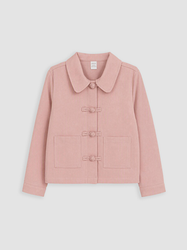 LCW Kids Fur Peter Pan Collar Girls' Coat