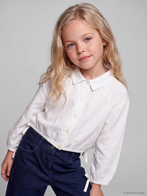 LCW Kids Gathered Girls' Shirt
