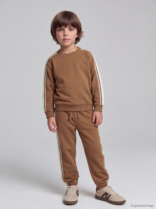 LCW Kids Crew Neck Boys' Tracksuit Set