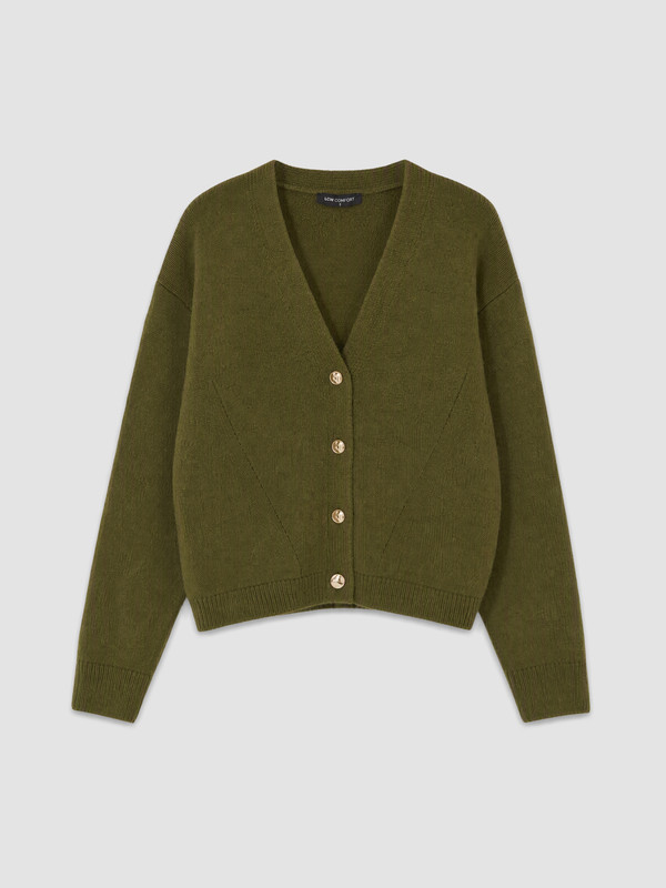 LCW Comfort Woman Khaki Cardigan