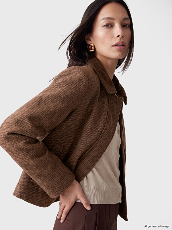 LCW STUDIO Woman Brown Jacket