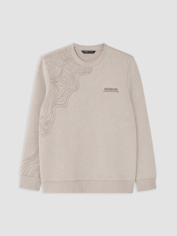 LCWAIKIKI Classic Man Beige Sweatshirt