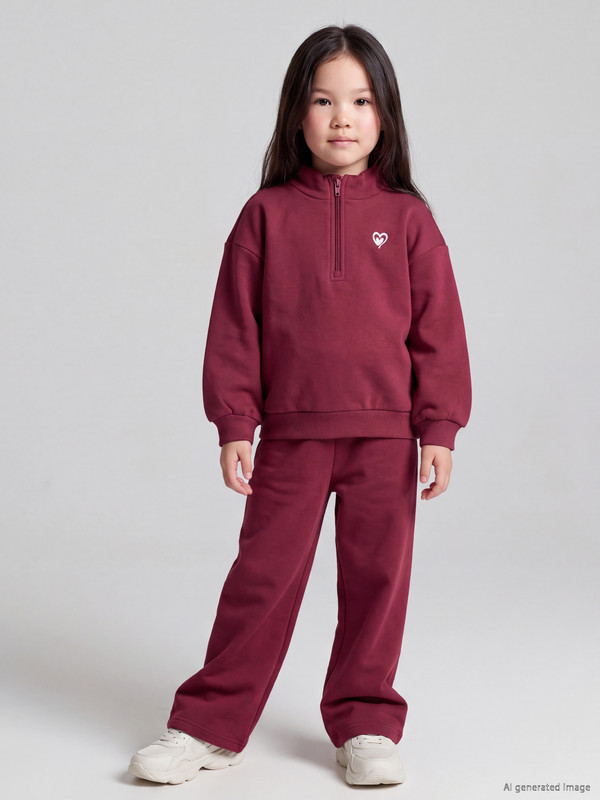 LCW Kids Embroidered Girls' Thick Set