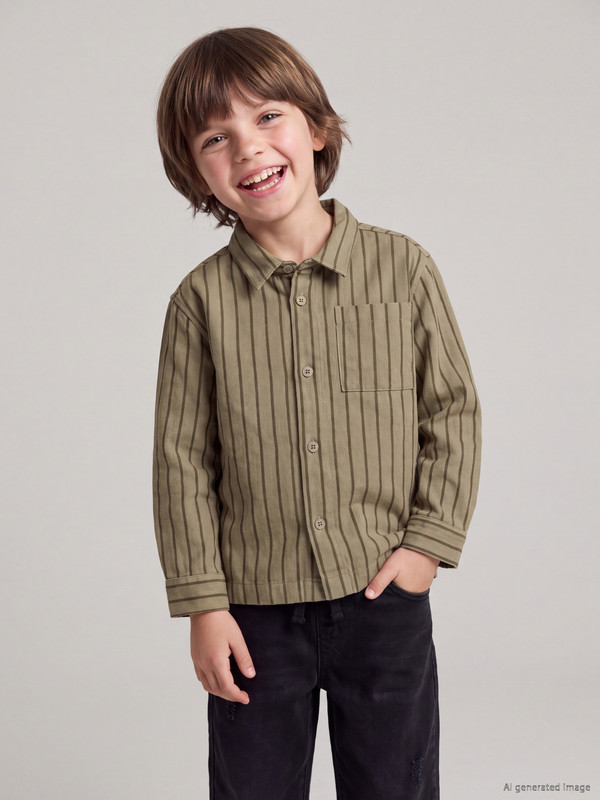 LCW Kids Striped Gabardine Boys' Shirt