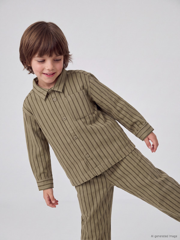 LCW Kids Striped Gabardine Boys' Shirt