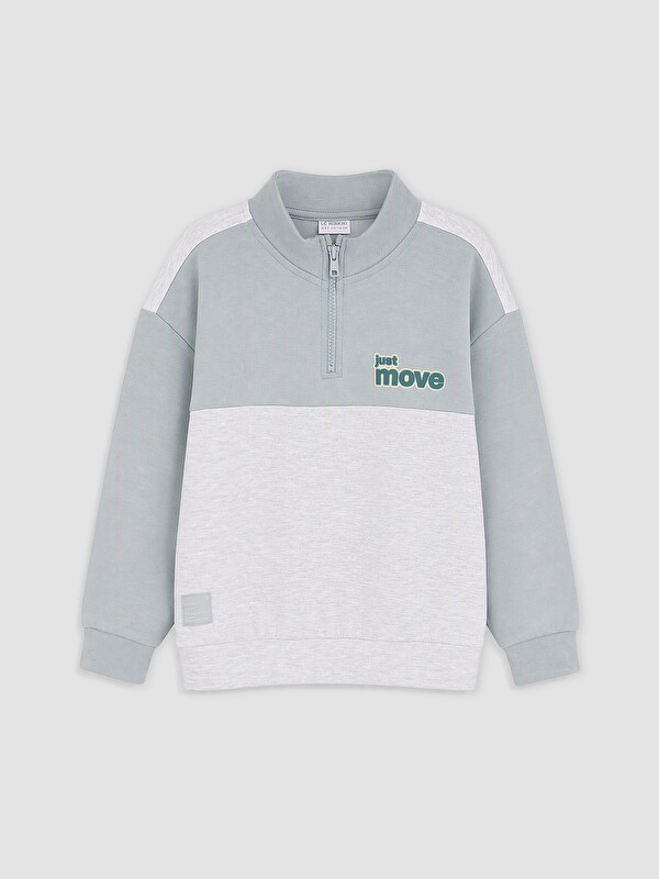 LCW baby Color Block Soft Touch Boys' Sweatshirt