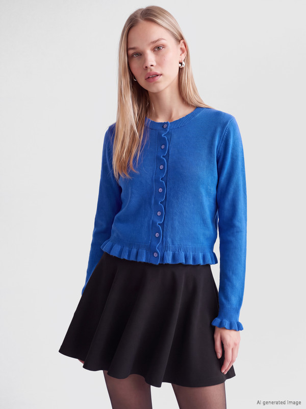 LCW Vision Zippered A Cut Crepe Skirt