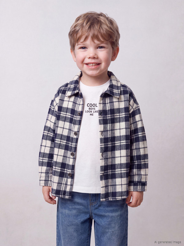 LCW baby Plaid Gabardine Baby Boys' Shirt