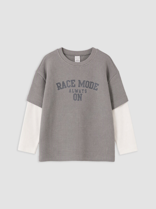 LCW baby Crew Neck Printed Boys' T-shirt