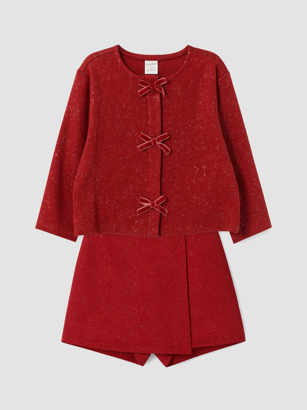LCW Kids طقم أحمر فتاة