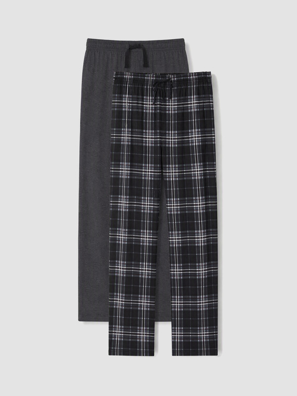 LC WAIKIKI Desenli ve Düz Erkek Pijama Alt 2'li