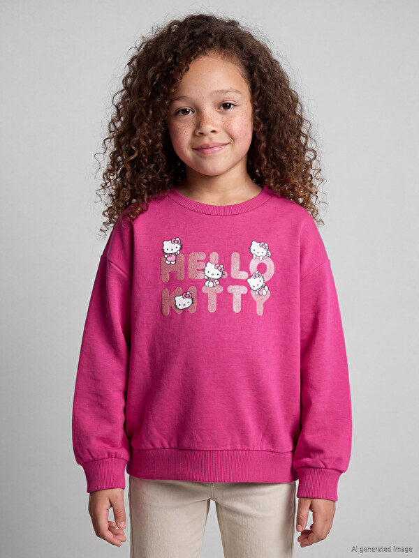 LCW Kids Bluzë sportive e stampuar Hello Kitty për vajza