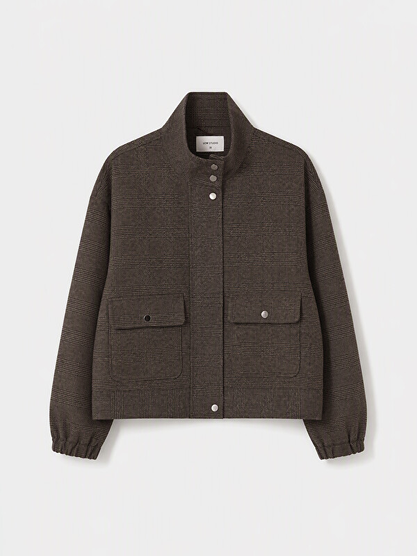 LCW STUDIO Plaid Oversize Women's Jacket