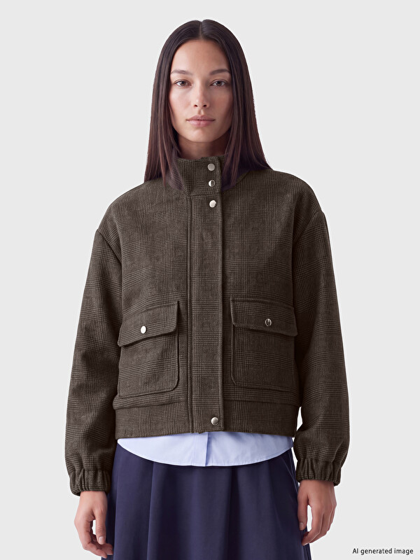 LCW STUDIO Plaid Oversize Women's Jacket