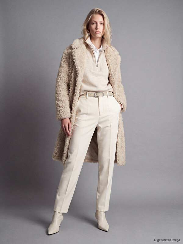 LCW Vision High Waisted Wide Leg Women's Trousers