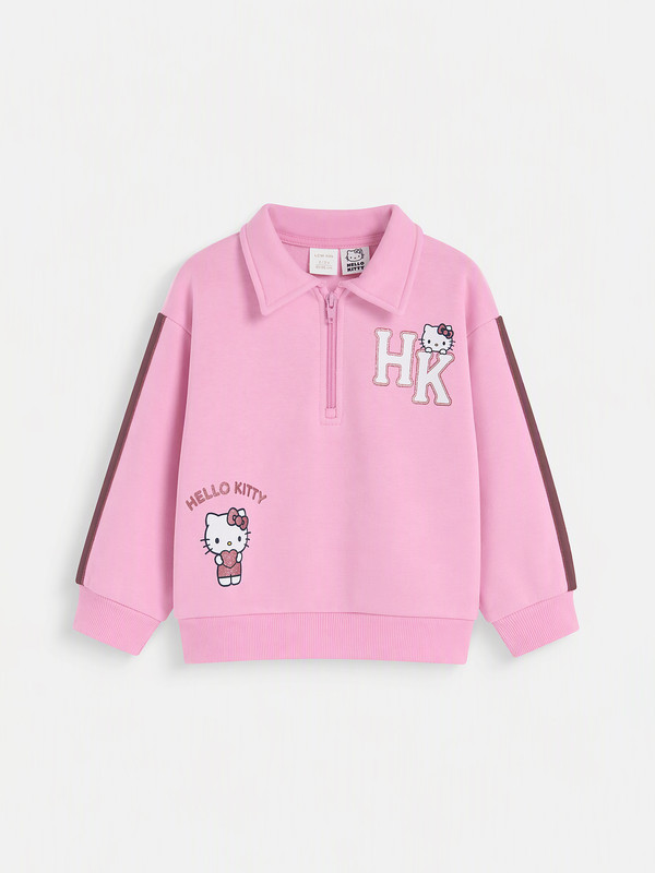 LCW baby Polo Collar Girls' Sweatshirt