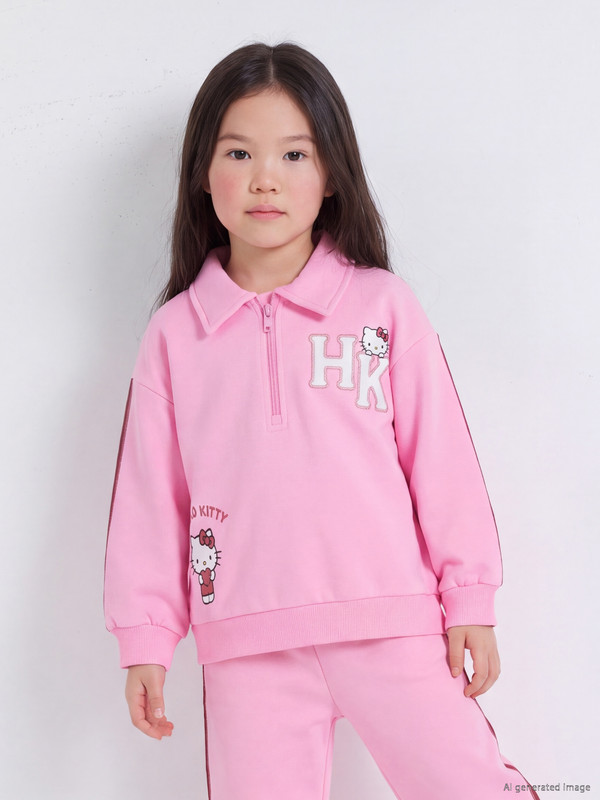 LCW Kids Hello Kitty Girls' Thick Sweatshirt