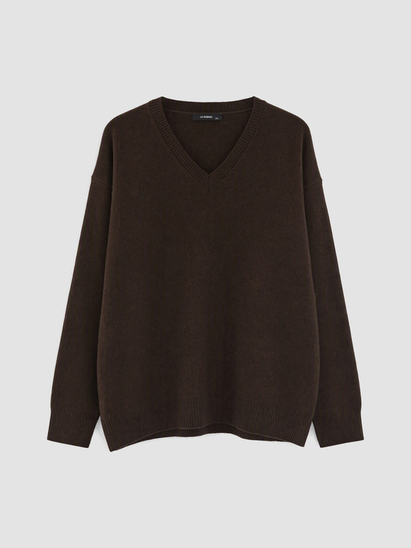 LCW Curve Woman Brown Sweater