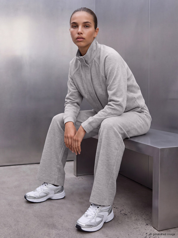 KOOR SPORT Oversize Kadın Fermuarlı Sweatshirt