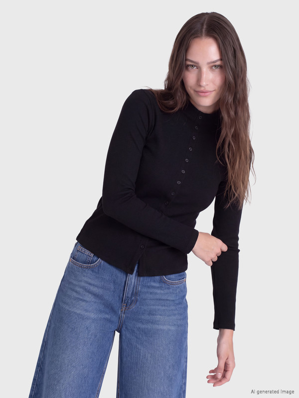 LCW Modest Mock Neck Women's Cardigan